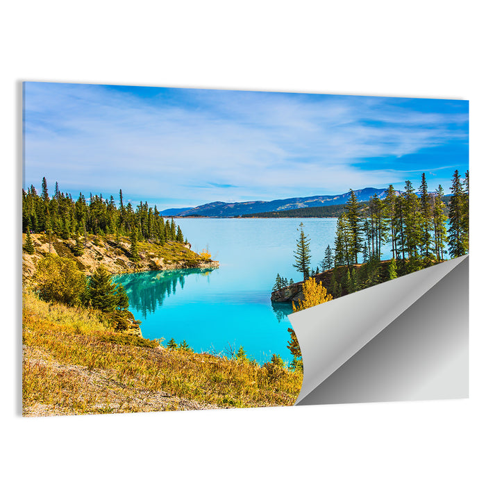 Abraham Lake Autumn Landscape Wall Art as a poster print