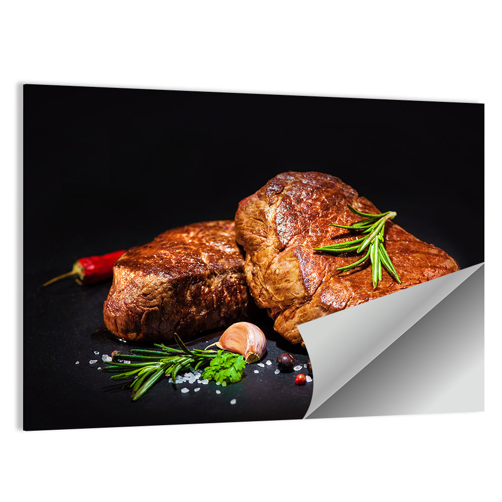 Grilled Beef Fillet Steaks with Rosemary Wall Art