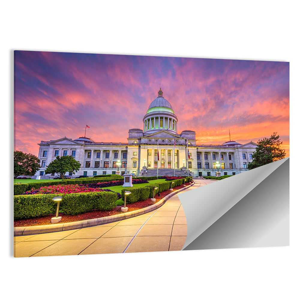 Arkansas State Capitol at Sunset Wall Art
