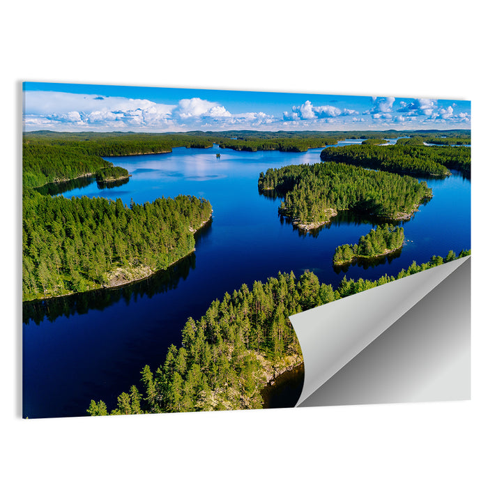 Blue Lakes and Green Forests, Finland Wall Art as a poster print