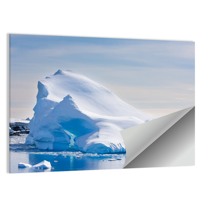Antarctic Iceberg in Snow Wall Art as a poster print