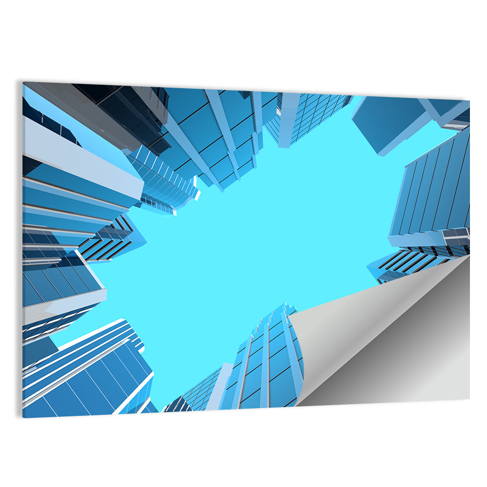 Modern Glass Skyscrapers Wall Art