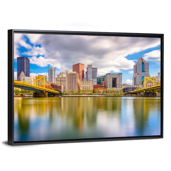 Pittsburgh Skyline with Roberto Clemente Bridge Wall Art