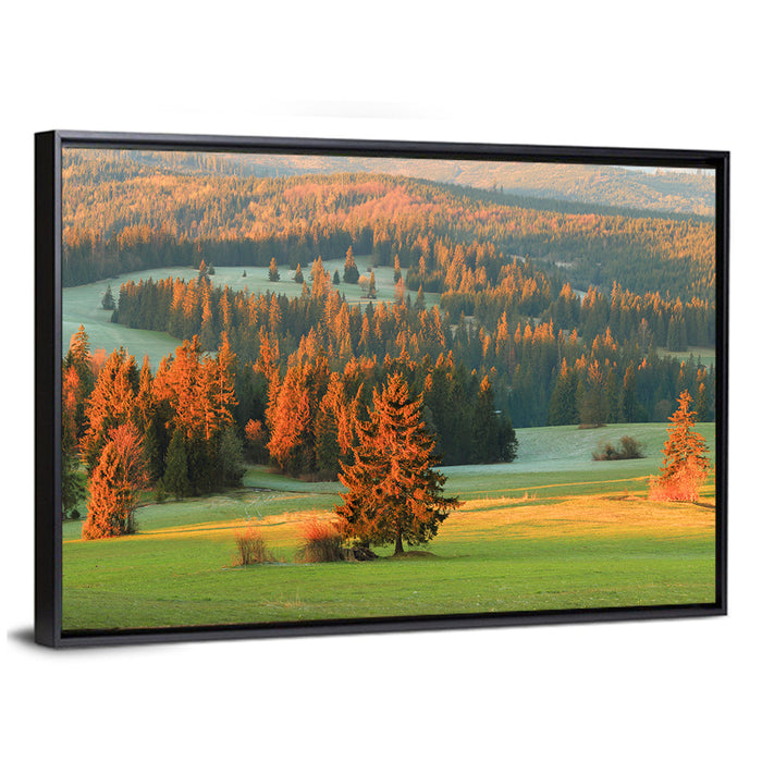 Tatra Mountain Hills Wall Art as a framed canvas