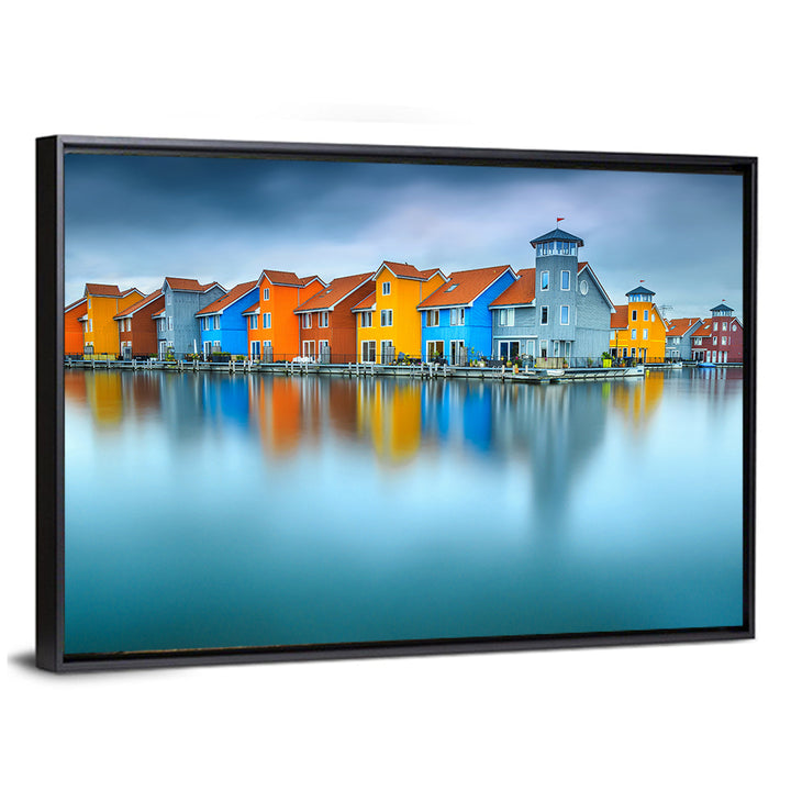 Colorful Waterfront Houses Wall Art