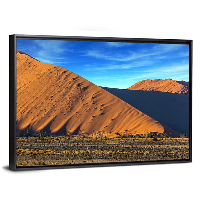 Namib Desert Dunes Wall Art as a framed canvas