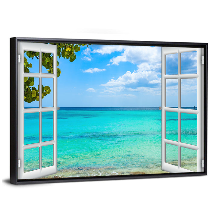 Dominican Republic Window Seascape Wall Art