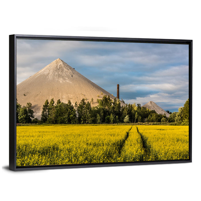 Estonian Oil Shale Ash Heaps Wall Art as a framed canvas
