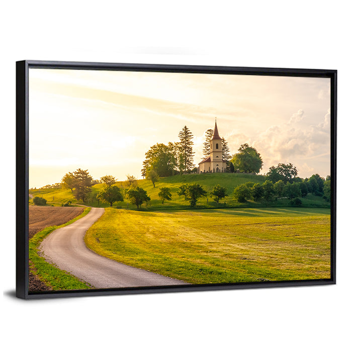 St Peter and Pauls Hilltop Church Wall Art as a framed canvas