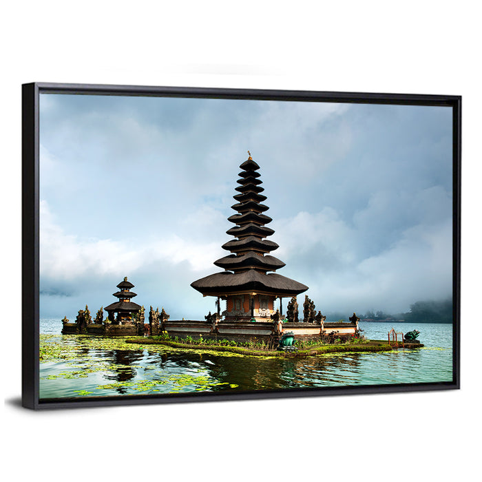 Pura Ulun Danu Bratan Temple Wall Art as a framed canvas