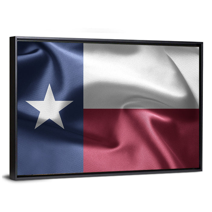 Texas Lone Star Flag Wall Art as a framed canvas