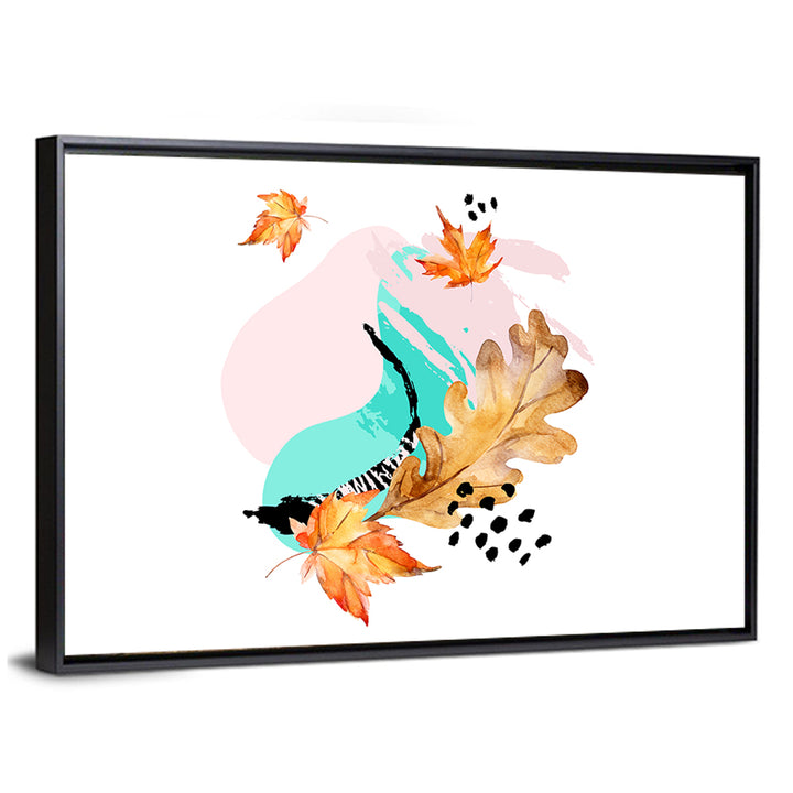Abstract Maple Leaves Wall Art