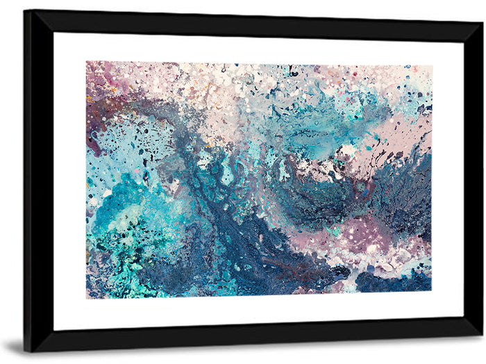 Flowing Seascape Oil Painting Wall Art as a framed print