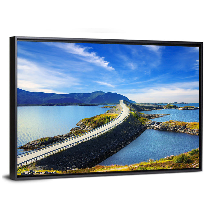 Atlantic Ocean Road, Norway Wall Art as a framed canvas