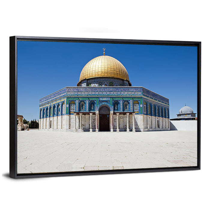 Golden Dome of the Rock, Jerusalem Wall Art as a framed canvas