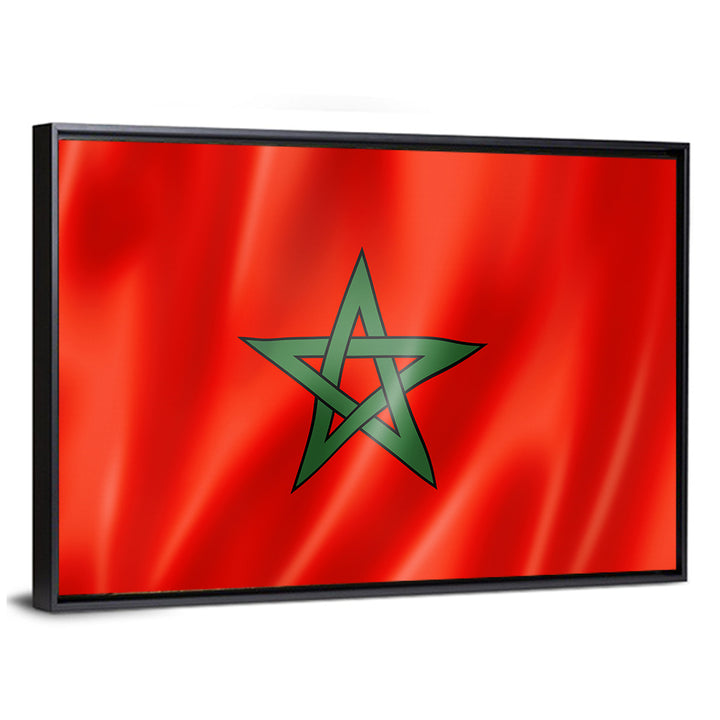 Morocco Flag with Five-pointed Star Wall Art