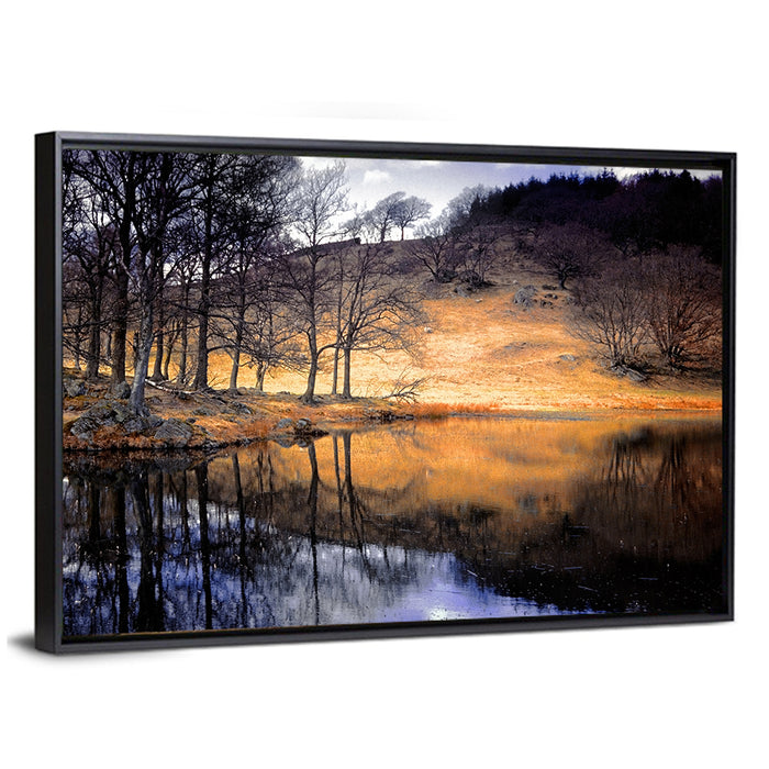 Lake District Reflection Cumbria Wall Art as a framed canvas