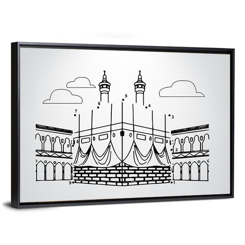 Khana E Kaaba Minimalist Line Wall Art