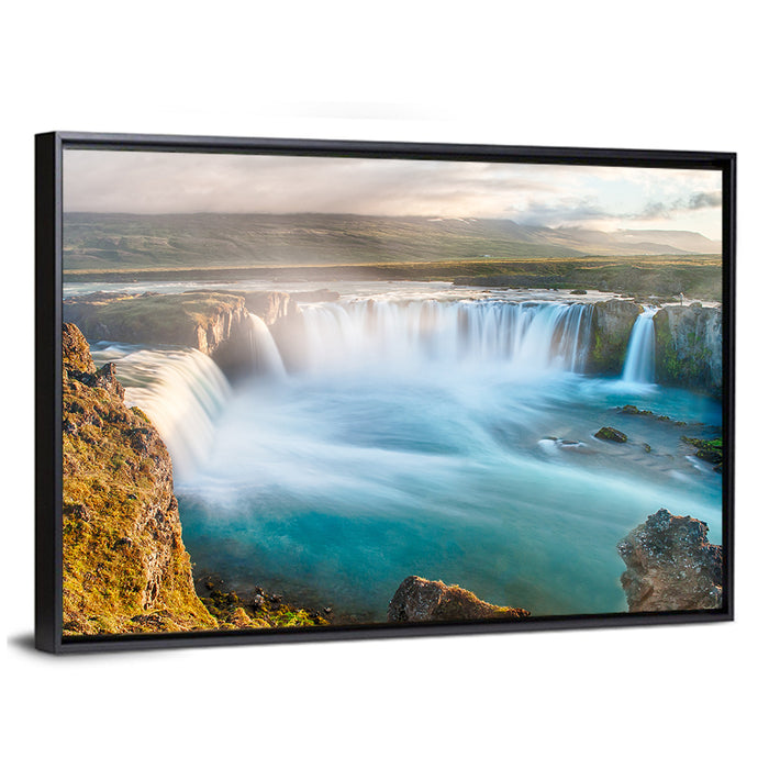 Goðafoss Waterfall, Iceland Wall Art as a framed canvas