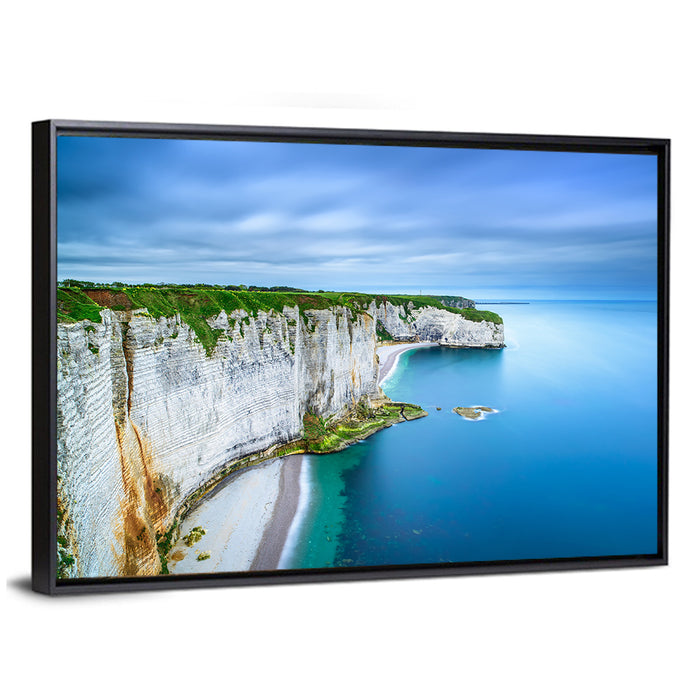Étretat Cliffs, France Wall Art as a framed canvas