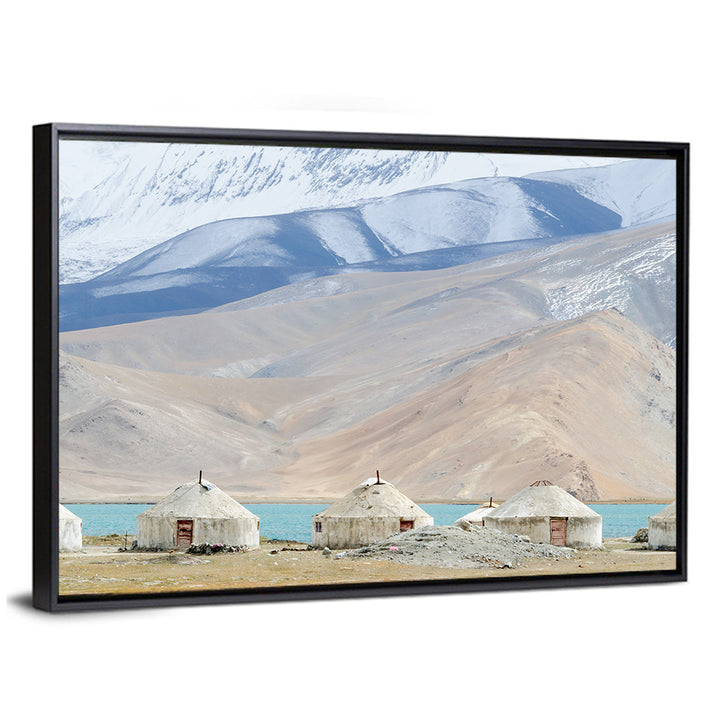 Karakul Lake Yurts with Snow Peaks Wall Art