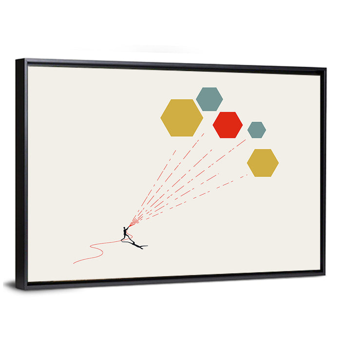 Big Data Analysis Concept Wall Art as a framed canvas