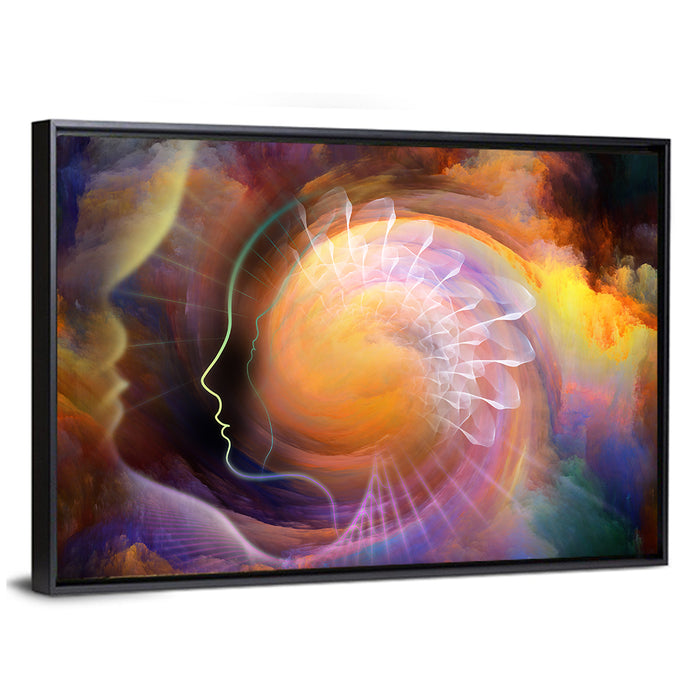Realms of the Soul Nebula Wall Art as a framed canvas
