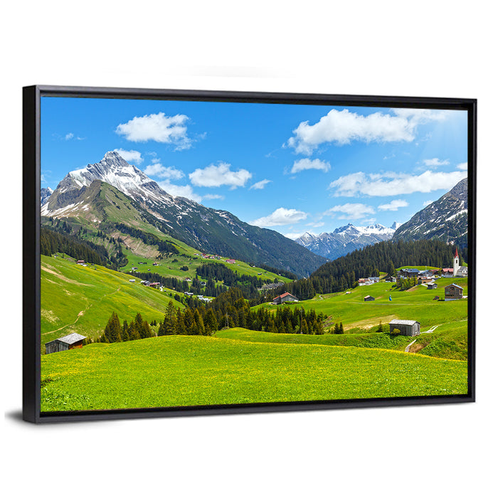 Biberkopf Meadow View Wall Art as a framed canvas