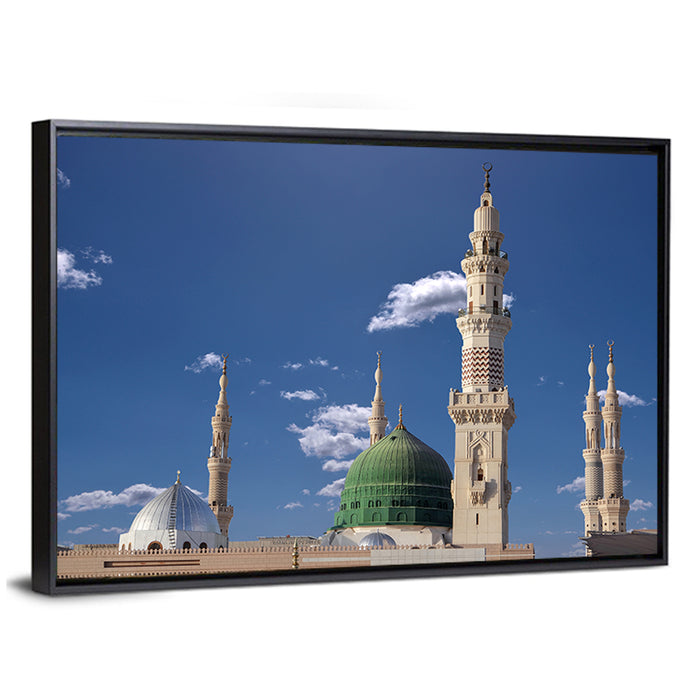 Al-masjid An-nabawi, Medina Wall Art as a framed canvas