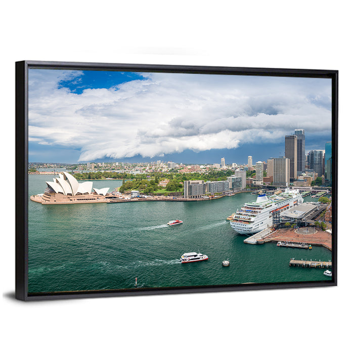 Sydney Harbour Vista Wall Art as a framed canvas