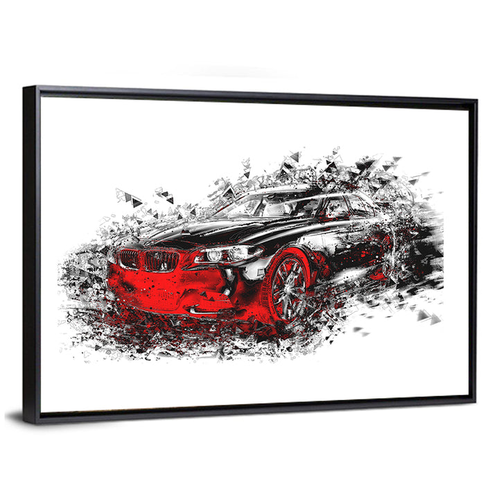 Bmw Sedan Abstract Wall Art