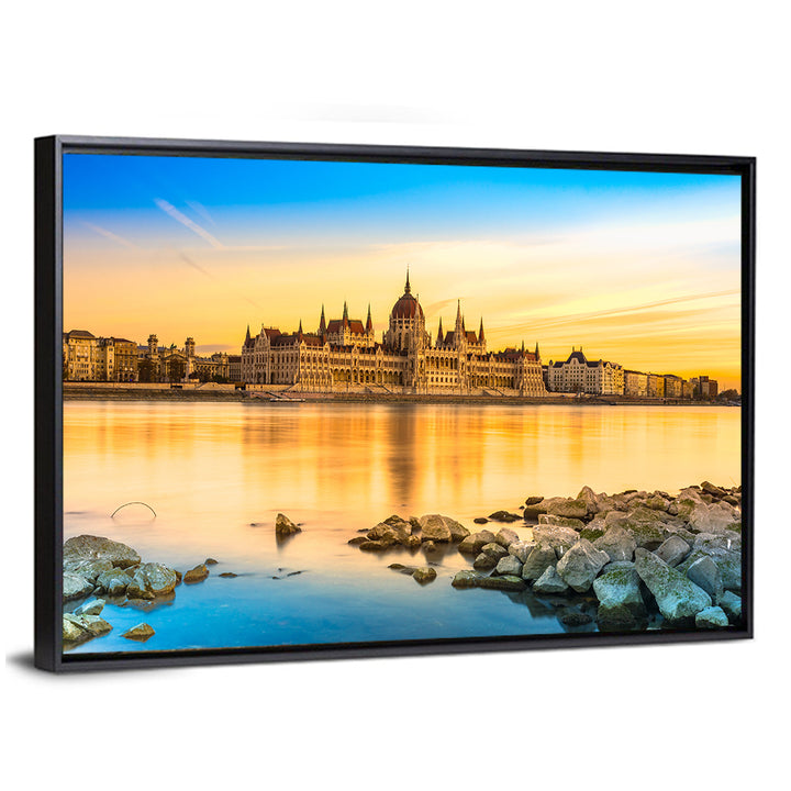 Budapest Parliament at Golden Hour Wall Art