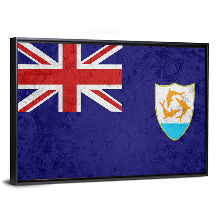 Flag of Anguilla Wall Art as a framed canvas