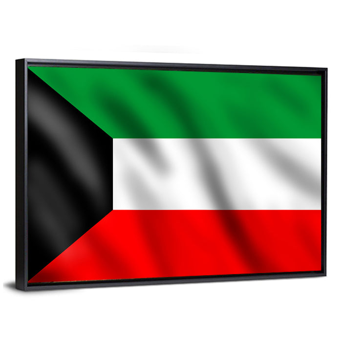 Flag of Kuwait Wall Art as a framed canvas