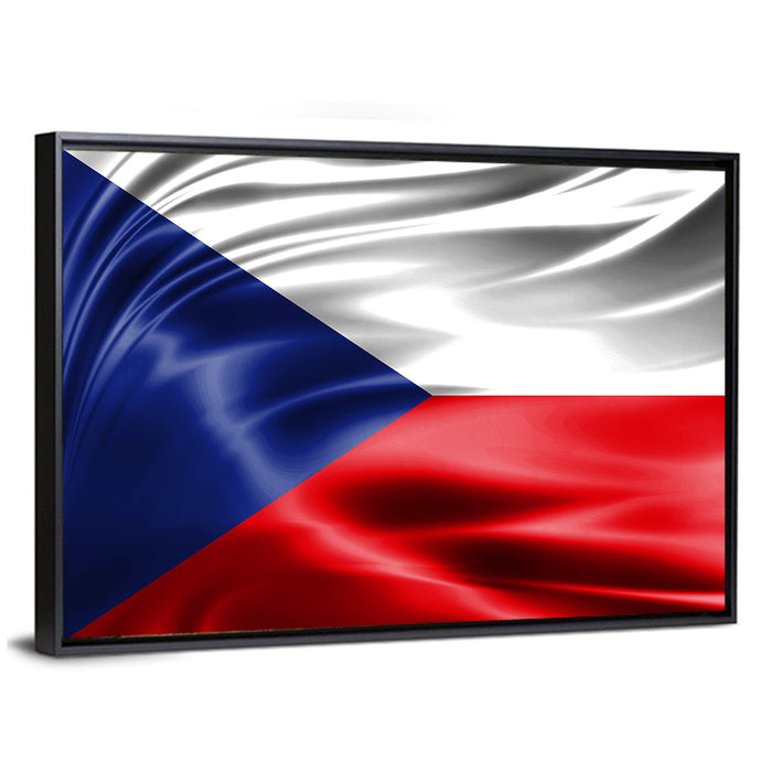 Czech Republic Flag Wall Art as a framed canvas