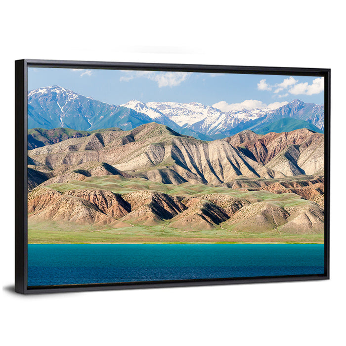 Tien Shan Mountain Range Wall Art as a framed canvas