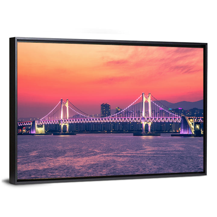 Gwangan Bridge Night Skyline Wall Art