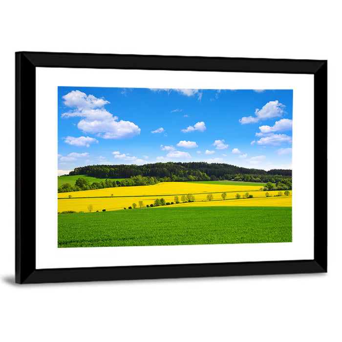 Spring Czech Countryside Landscape Wall Art as a framed print