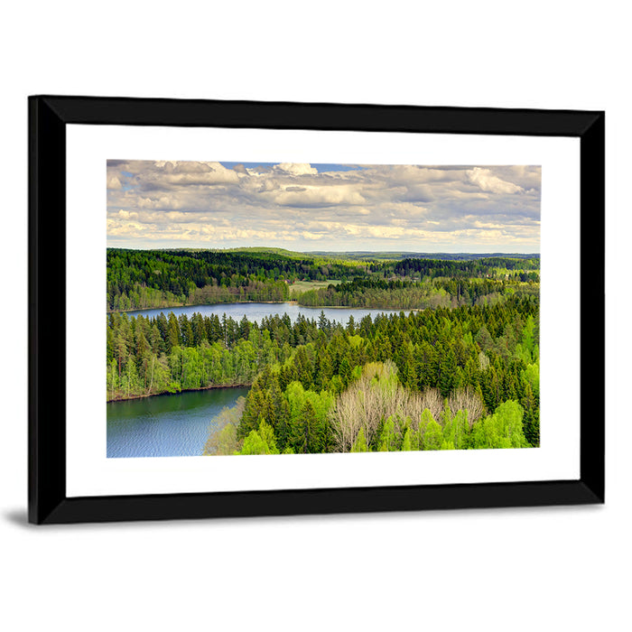 Aulanko Reserve Lake View Wall Art as a framed print