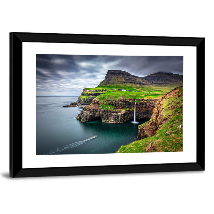 Múlafossur Waterfall, Gásadalur Wall Art