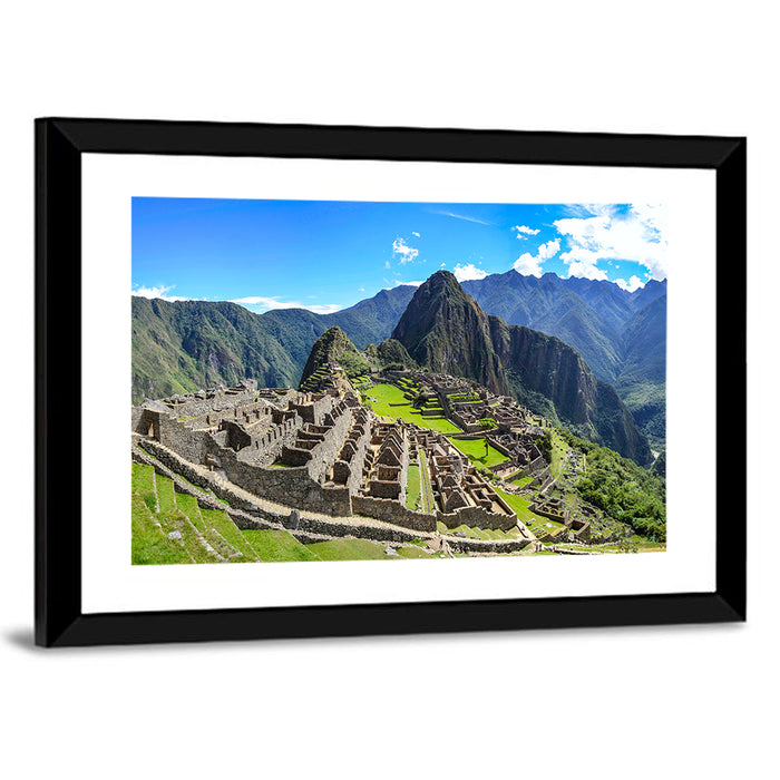 Machu Picchu in the Andes Wall Art as a framed print