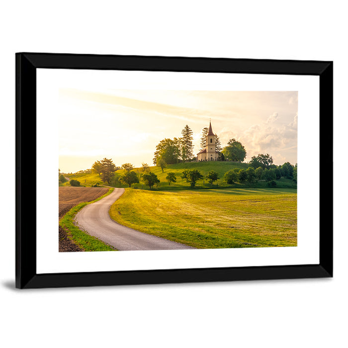 St Peter and Pauls Hilltop Church Wall Art as a framed print