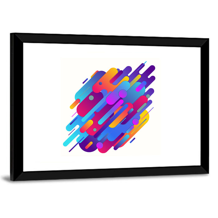 Diagonal Geometric Color Study Wall Art as a framed print
