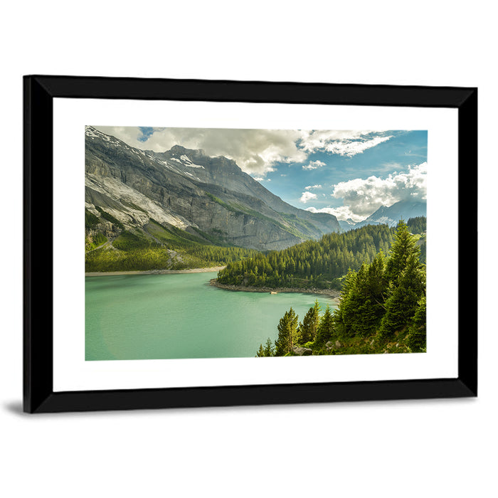 Oeschinen Lake, Swiss Alps Wall Art as a framed print