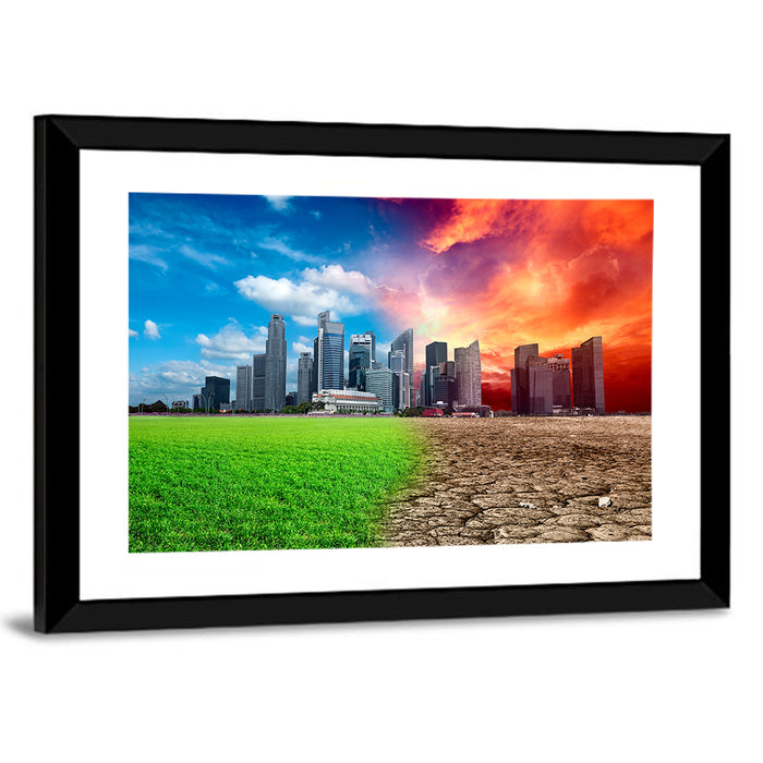 Marina Bay Climate Contrast Wall Art as a framed print