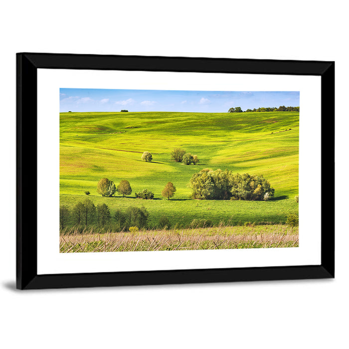 Rolling Hills of Ukraine Wall Art as a framed print