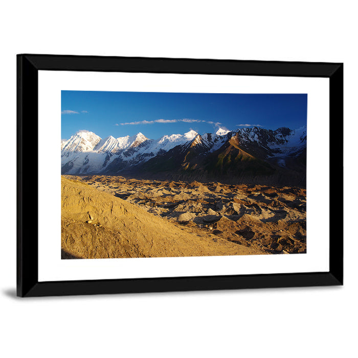 Karakoram Glacier Peaks Wall Art as a framed print