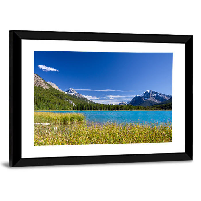 Autumn Lake in Jasper National Park Wall Art as a framed print