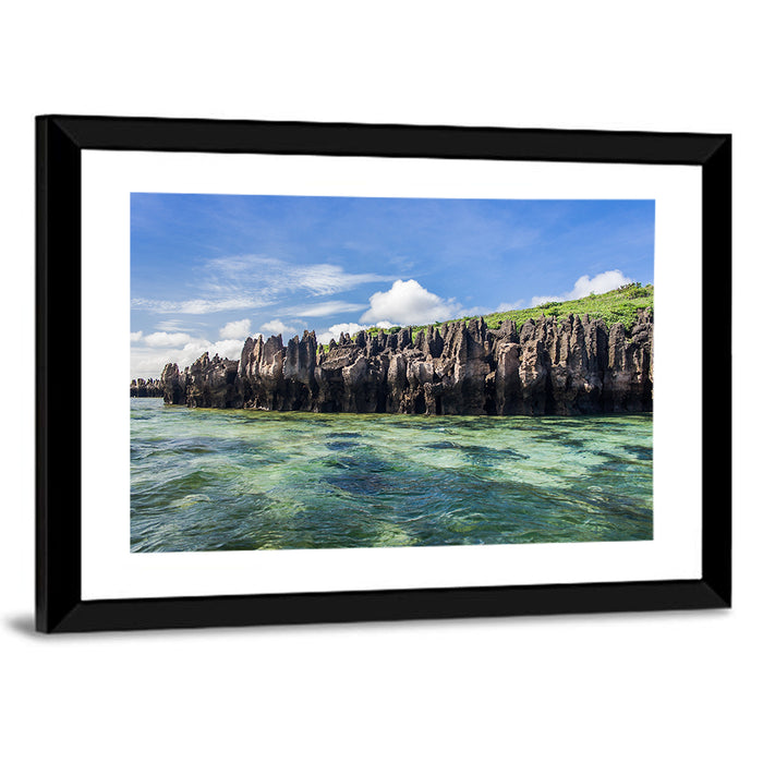 Emerald Sea Coastline, Madagascar Wall Art as a framed print