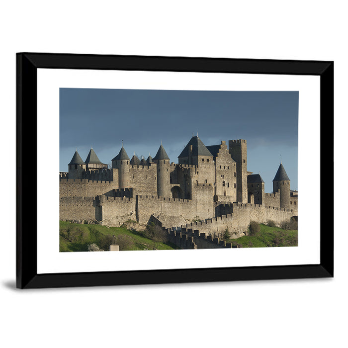 Cité De Carcassonne at Dusk Wall Art as a framed print
